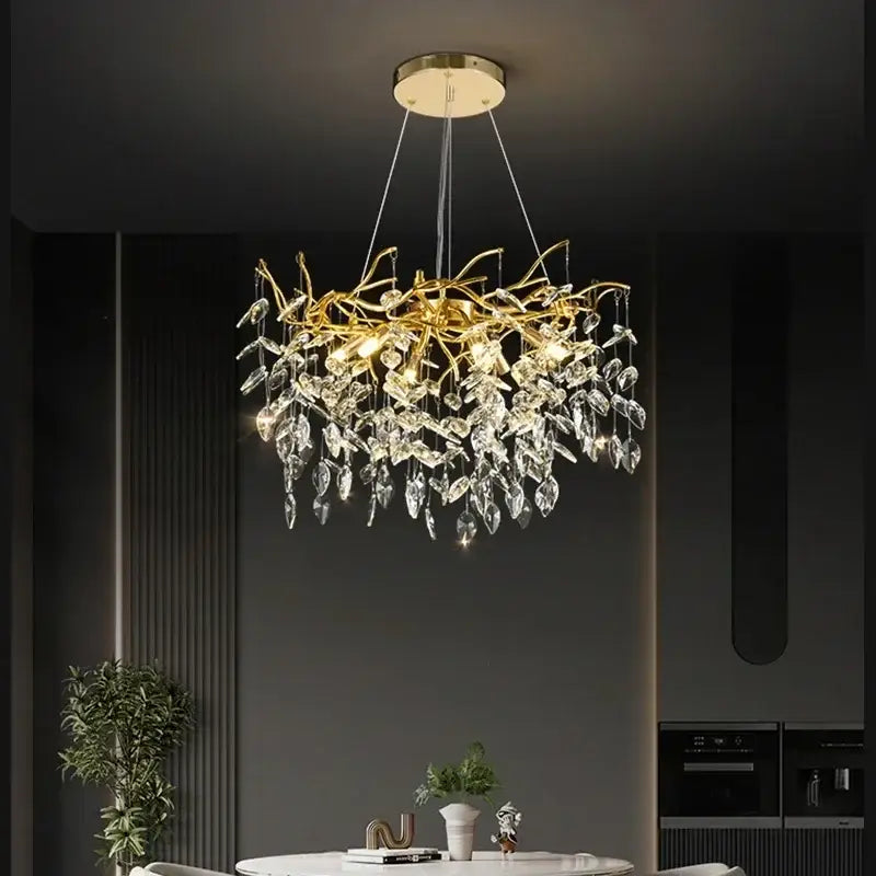 Gold Branch Bedroom Chandelier