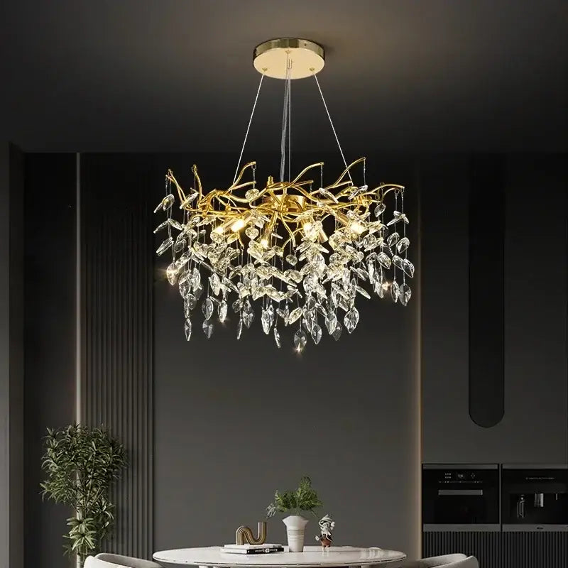 Gold Branch Bedroom Chandelier