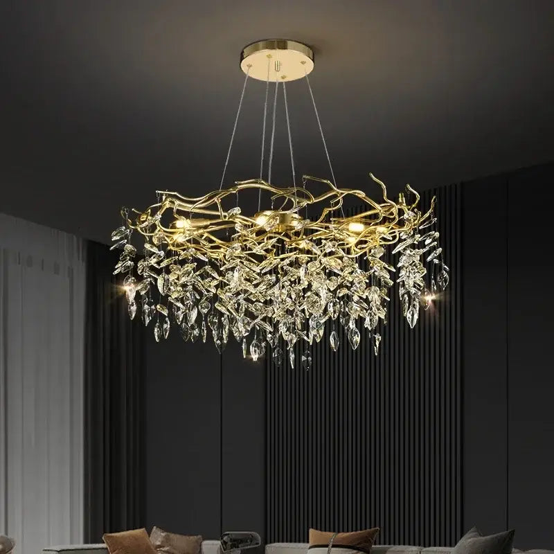 Gold Branch Bedroom Chandelier