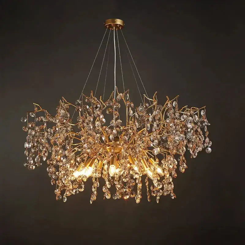 Gold Branch LED 100cm Chandelier