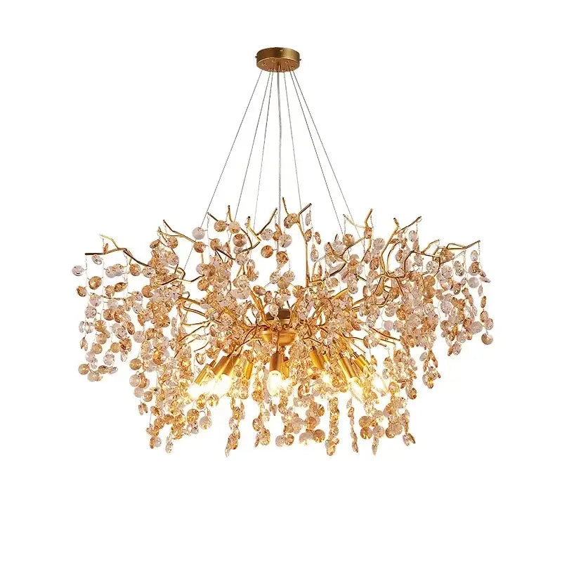 Gold Branch LED 100cm Chandelier