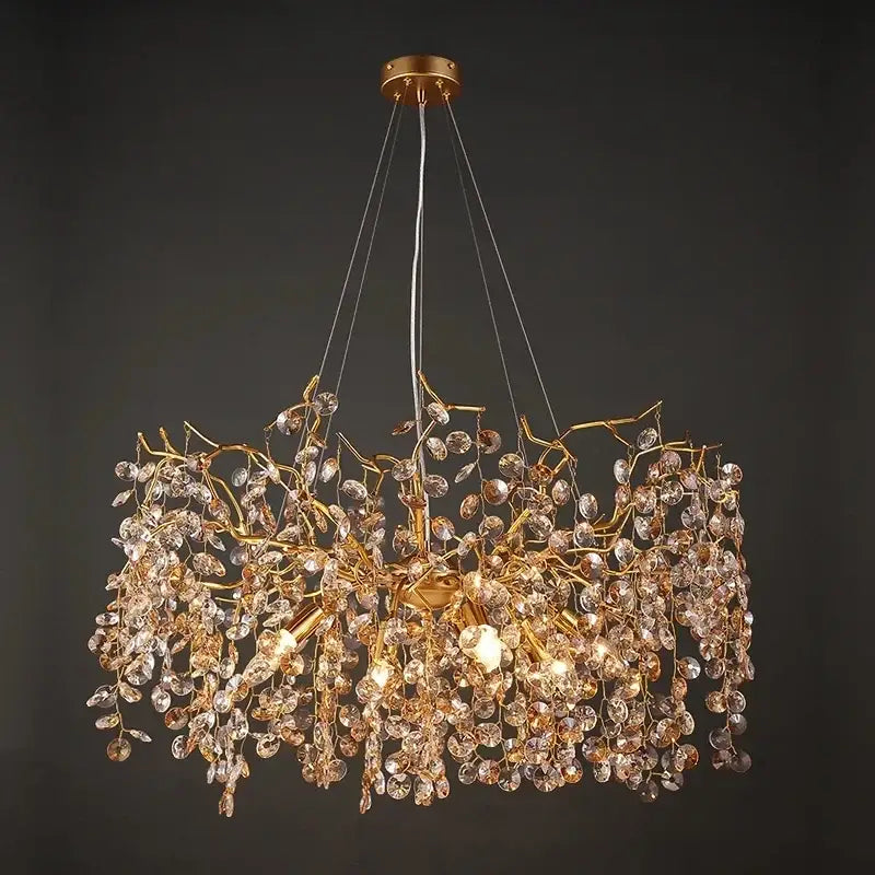 Gold Branch LED 100cm Chandelier