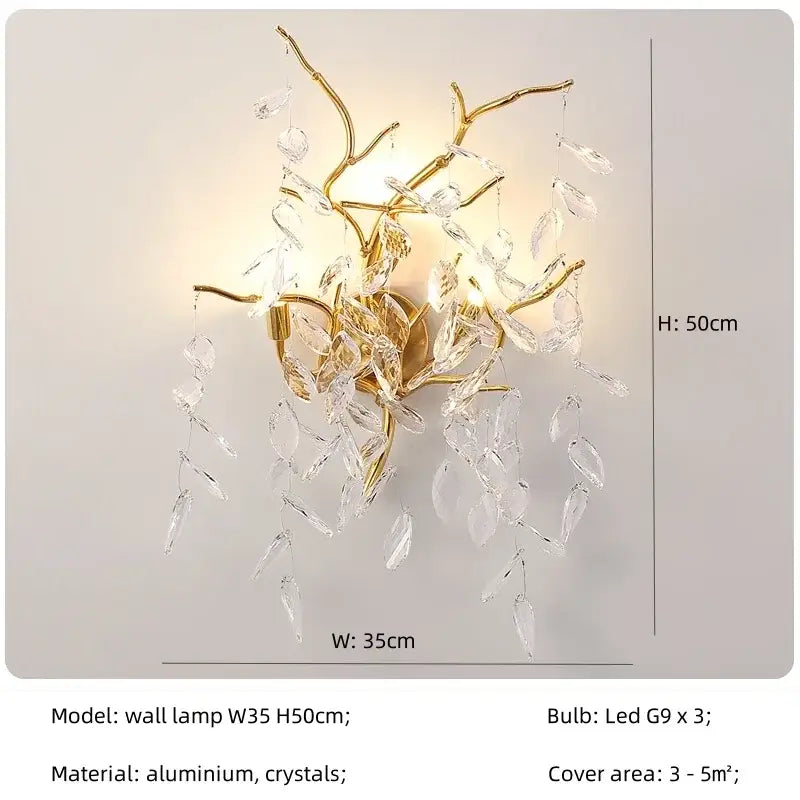 Gold Crystal LED 14-Light Dining Area Pendant