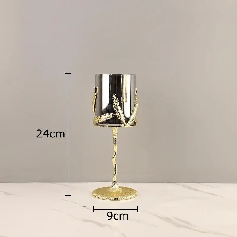 Gold Leaf Candle Holders