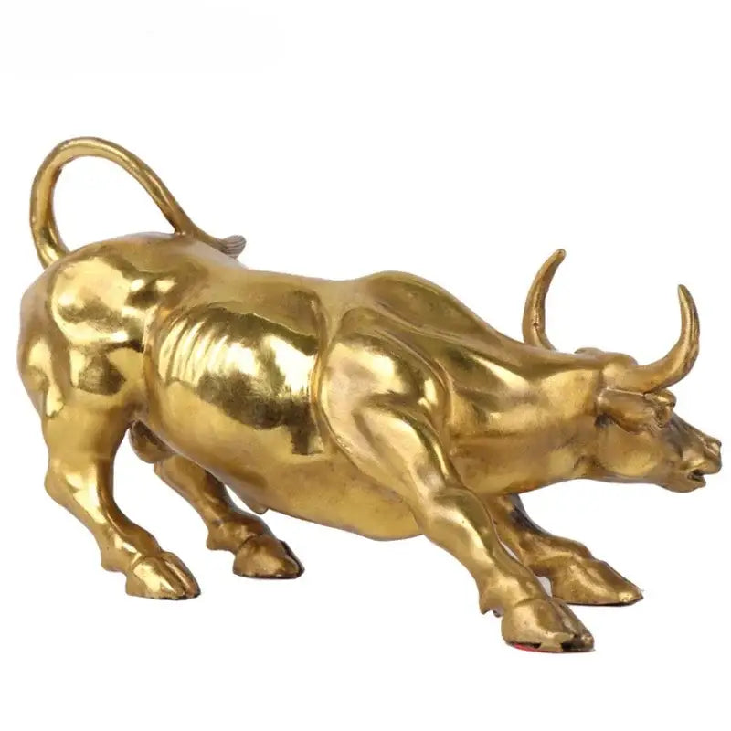 Brass Bull Figurine Sculpture