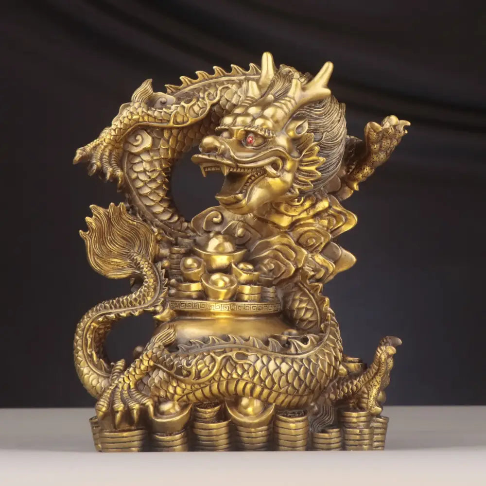 Copper Dragon Zodiac Bowl