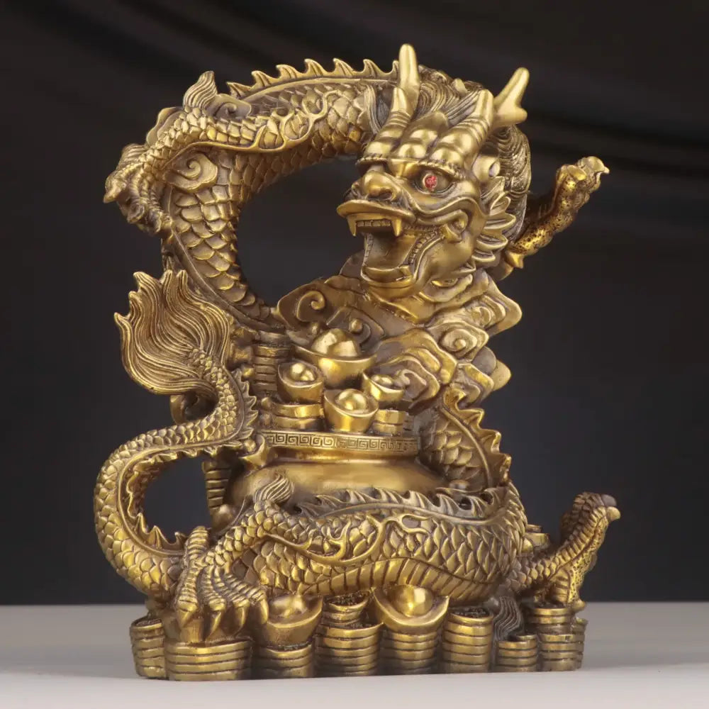 Copper Dragon Zodiac Bowl
