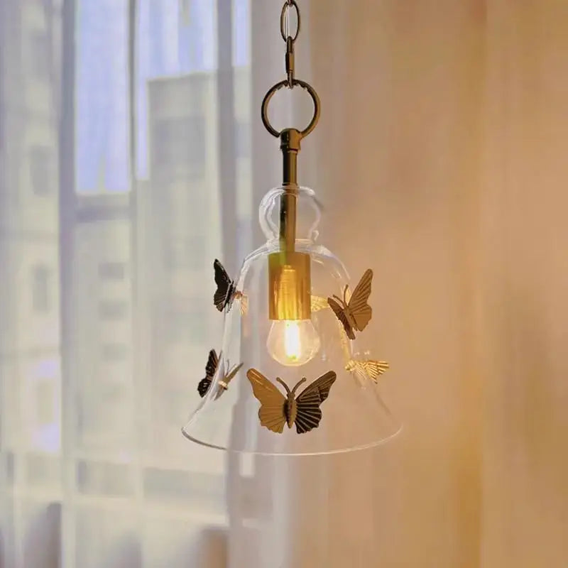 Glass Butterfly Pendant Lamp