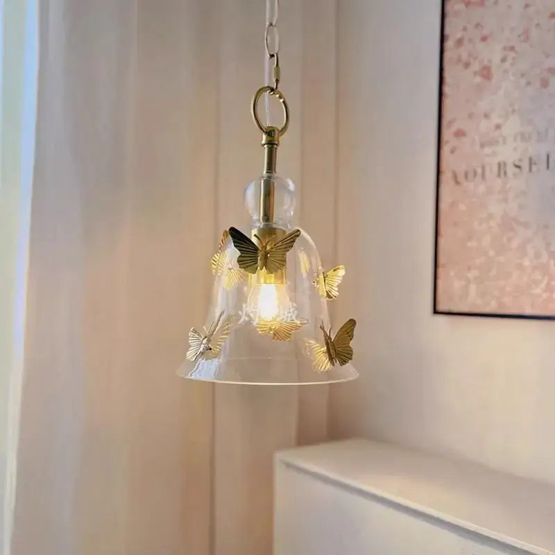 Glass Butterfly Pendant Lamp