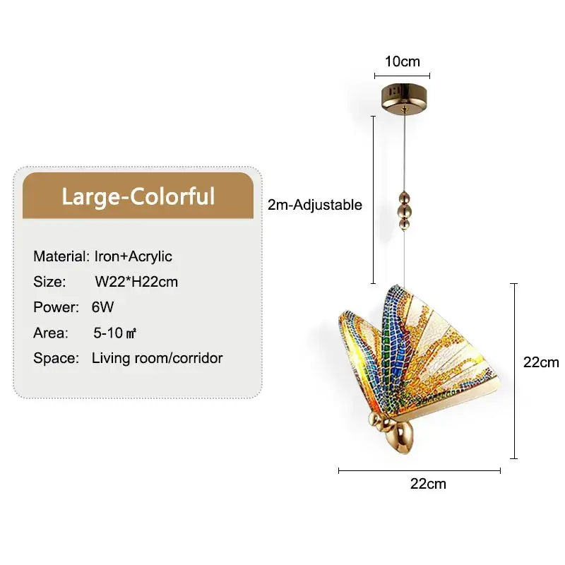 LED Butterfly Pendant Light