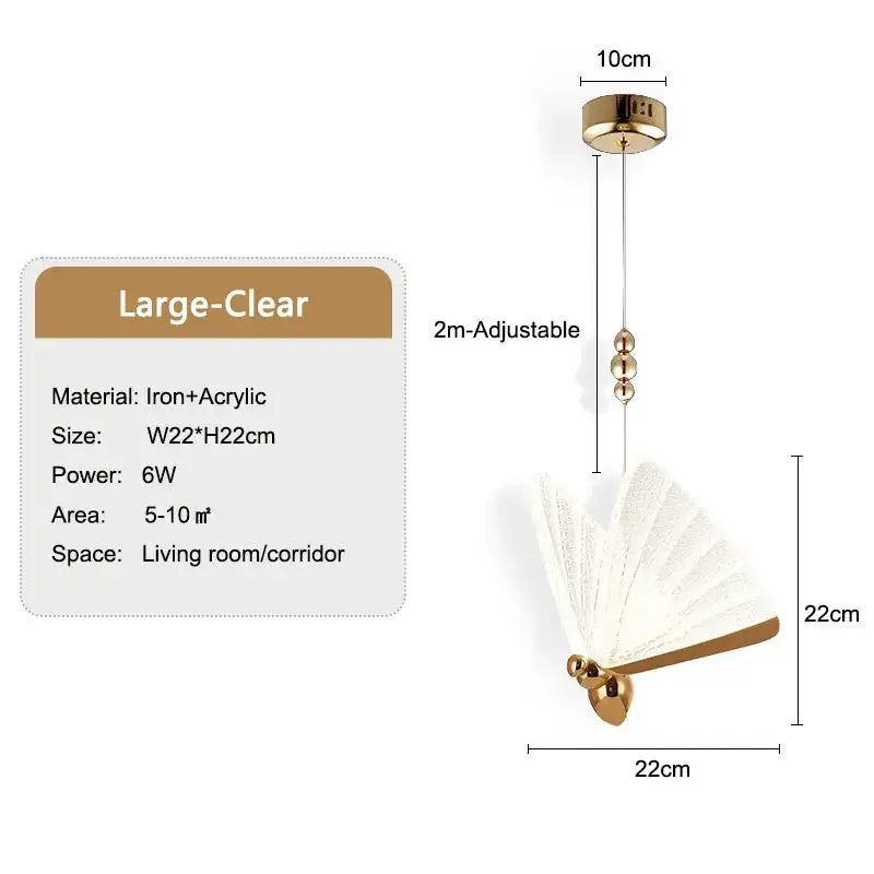 LED Butterfly Pendant Light