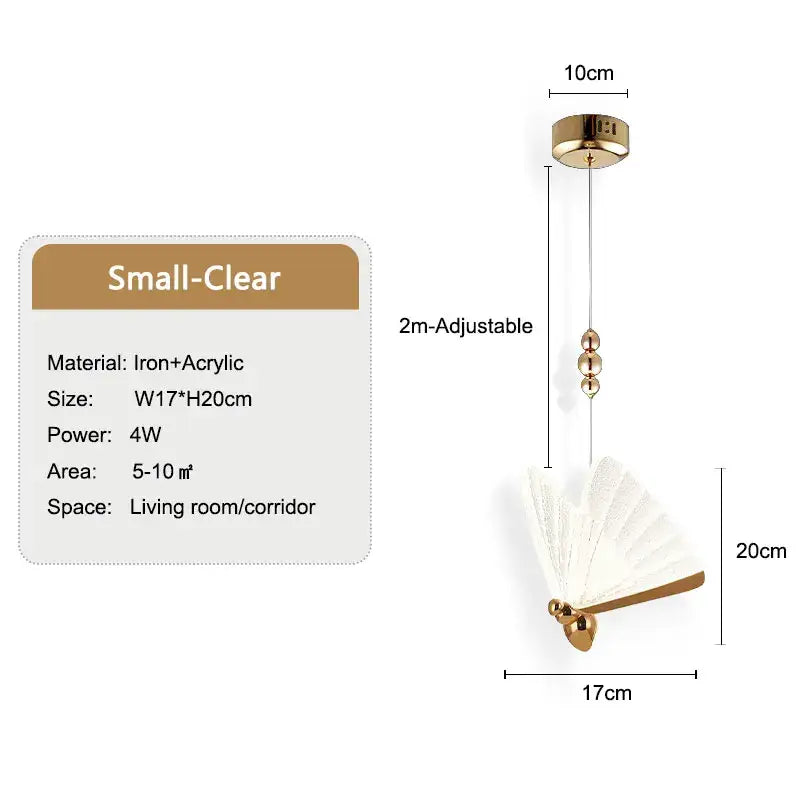 LED Butterfly Pendant Light