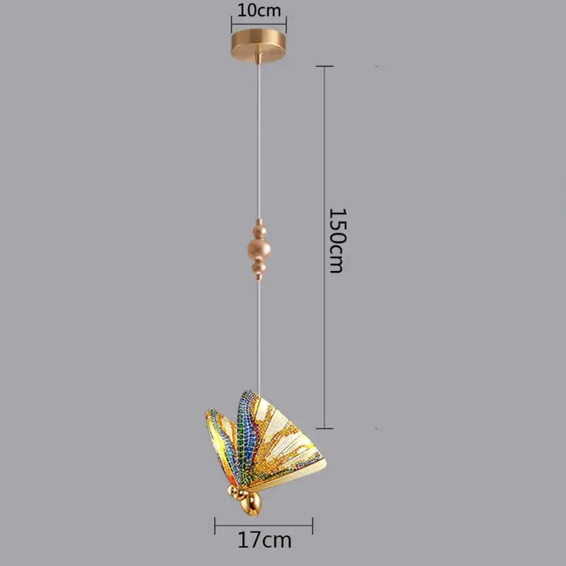 Gold Butterfly LED Chandelier French Gold Finish