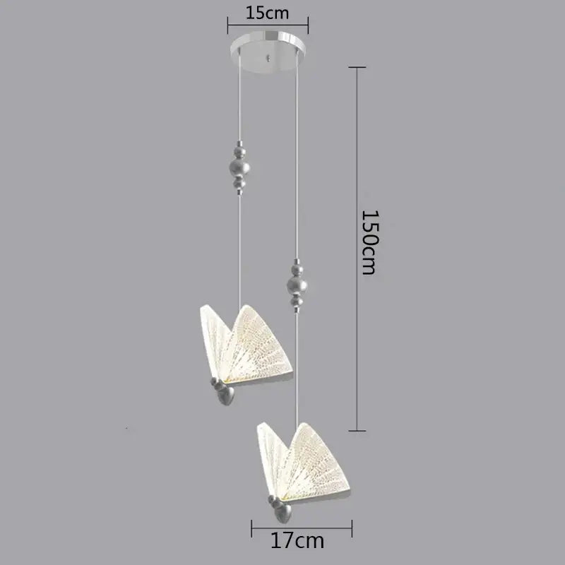 Gold Butterfly LED Chandelier French Gold Finish