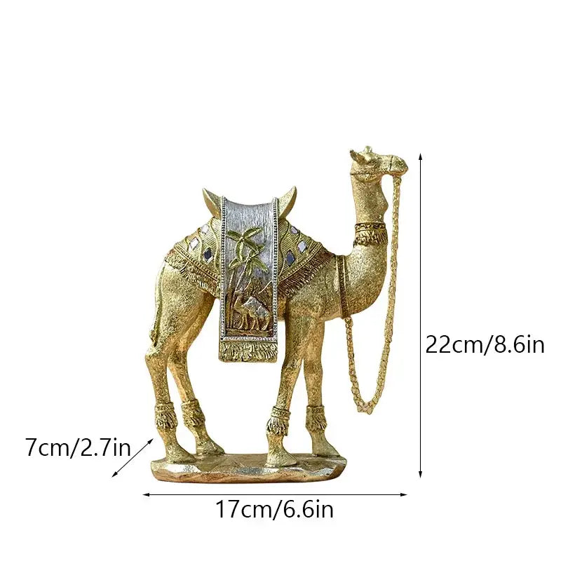 Camel Resin Sculpture Set