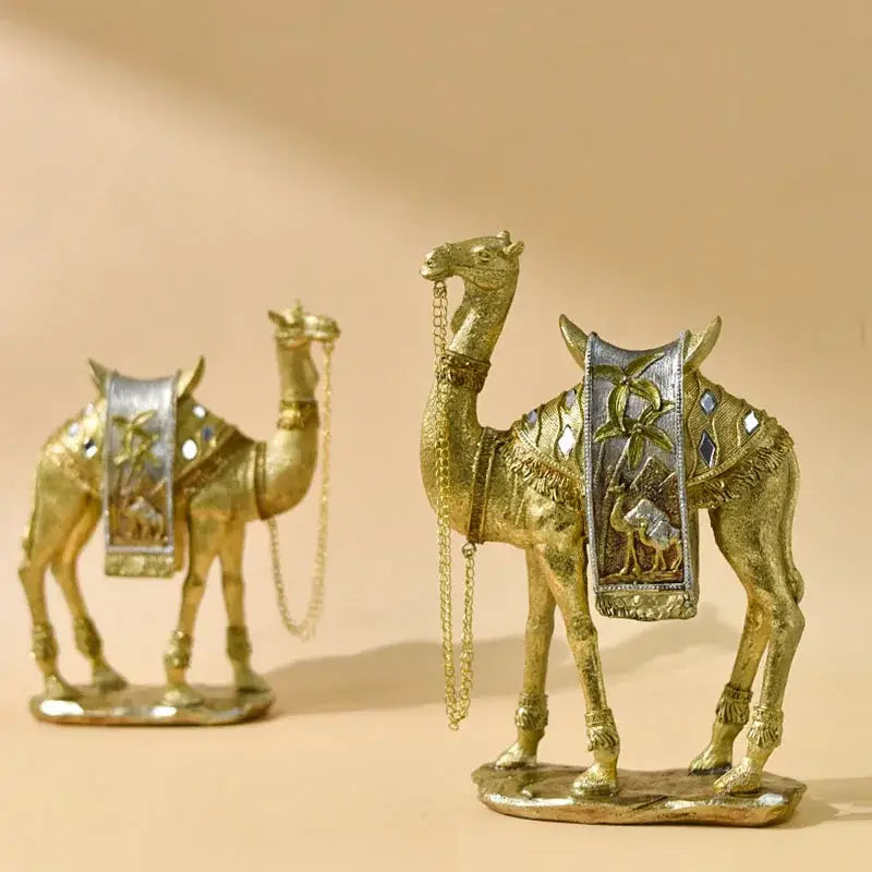 Camel Resin Sculpture Set