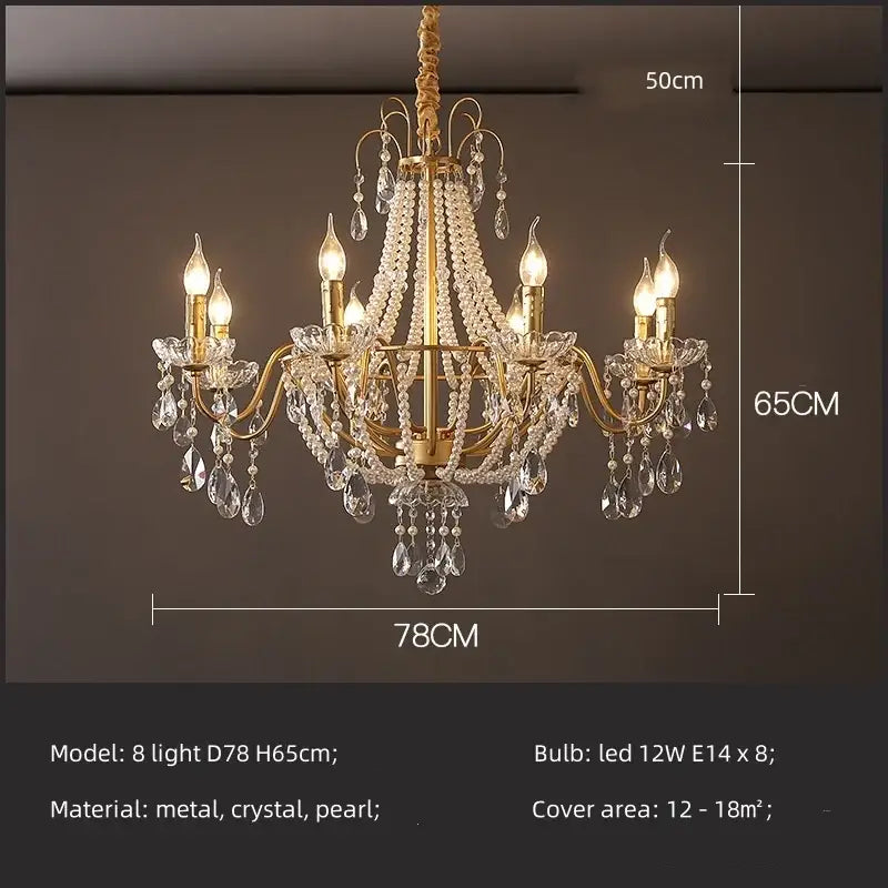 Gold Crystal LED Chandelier For Villa Staircases