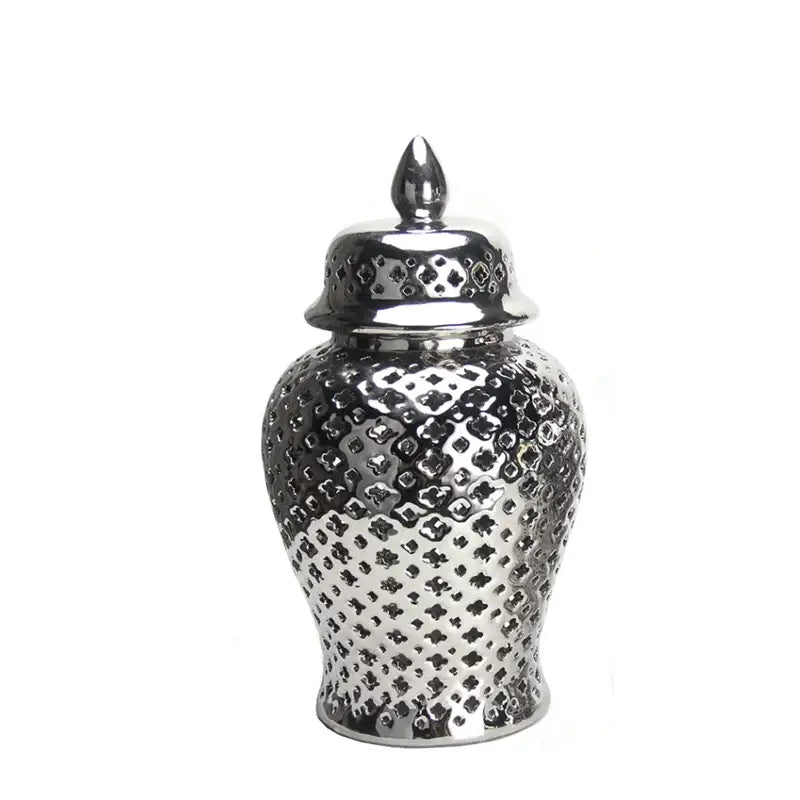 Gold Ceramic Ginger Jar