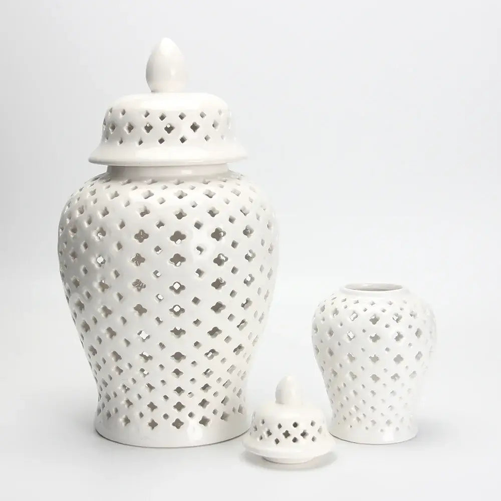 Gold Ceramic Ginger Jar