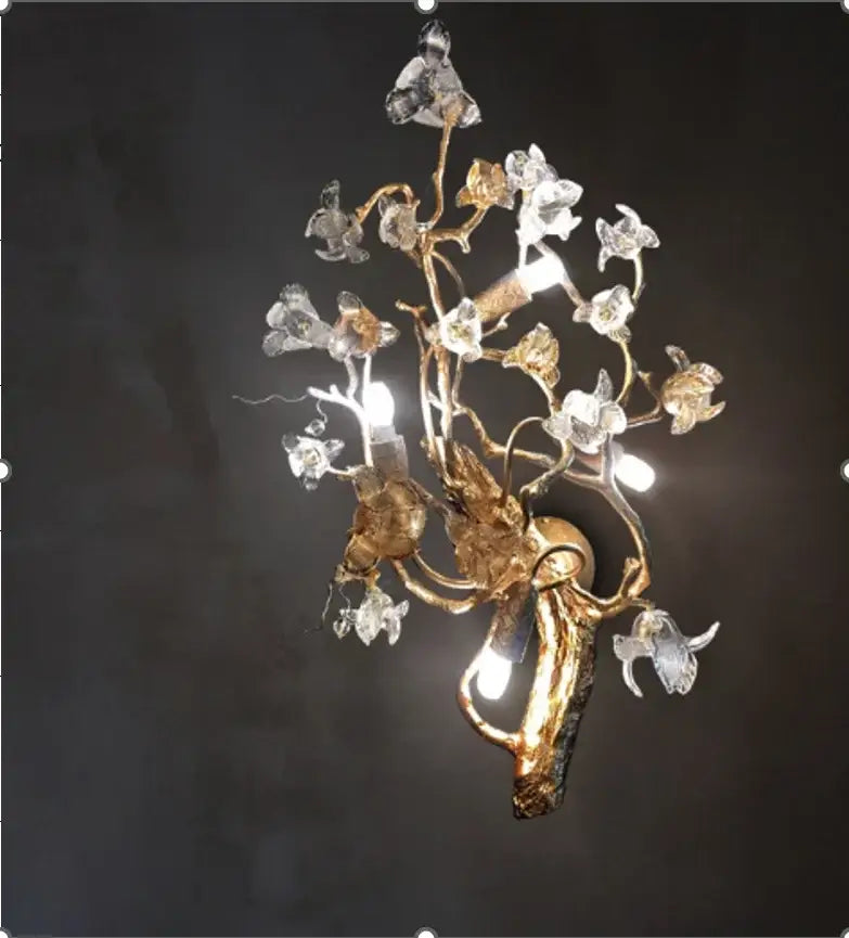 Golden Crystal Branch Chandelier