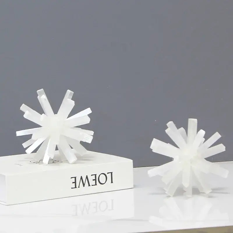 Golden Crystal Sea Urchin Figurine