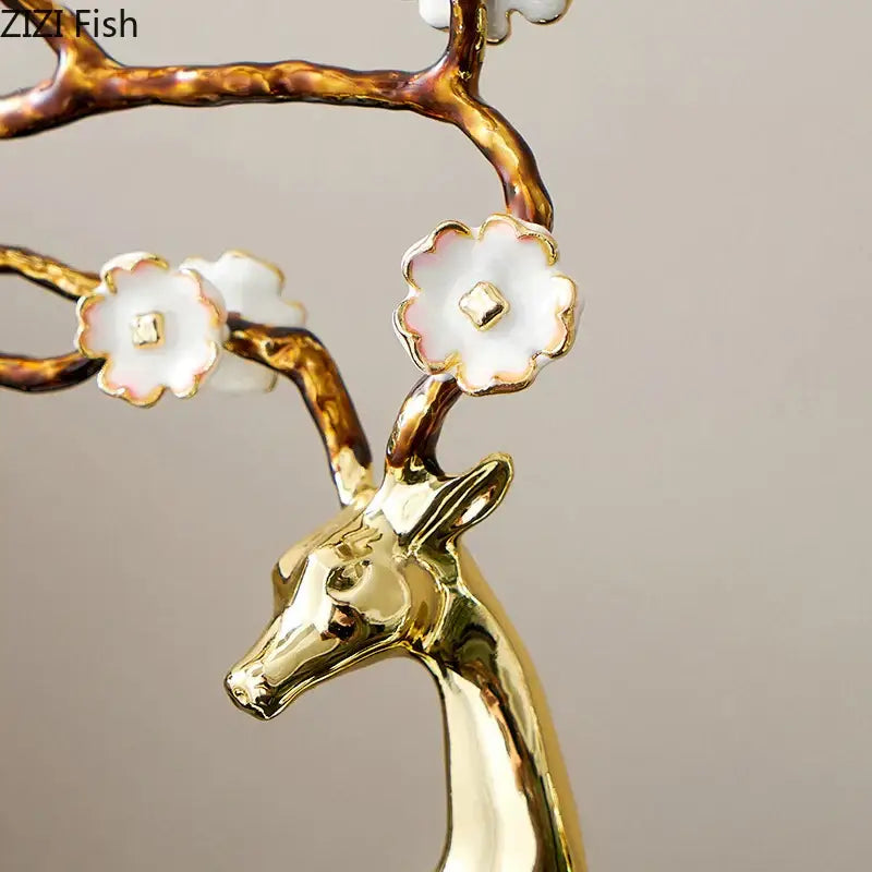Metal Deer Antlers Sculpture