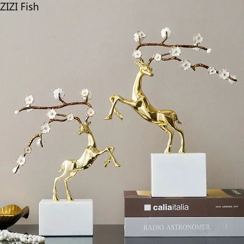 Metal Deer Antlers Sculpture