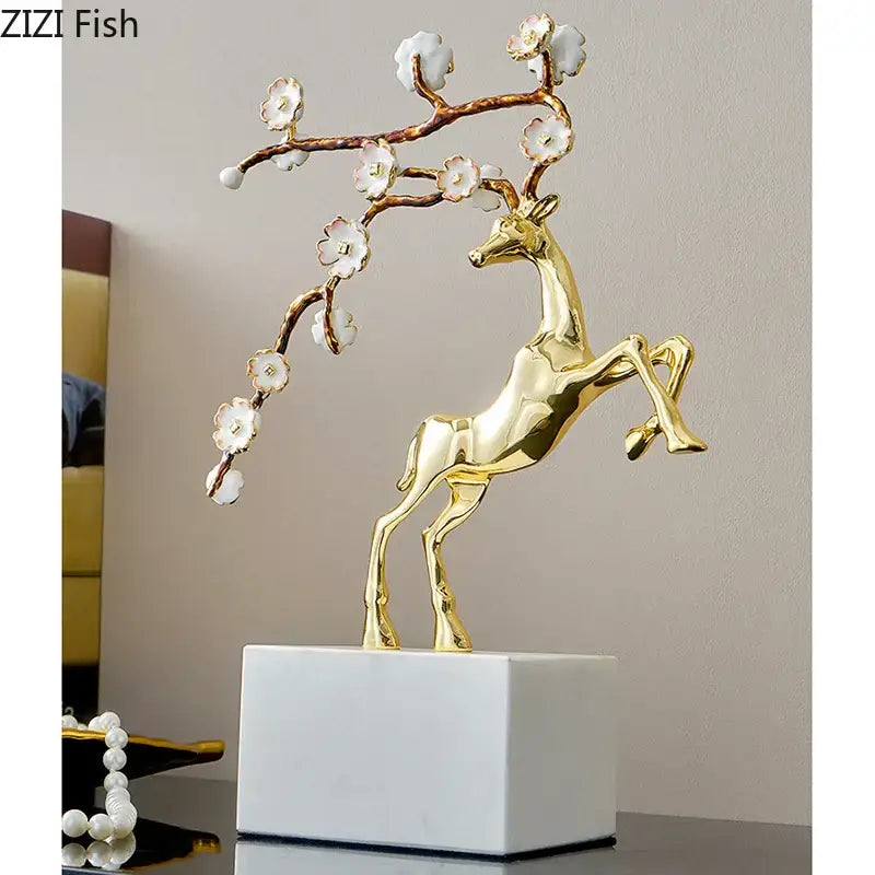 Metal Deer Antlers Sculpture
