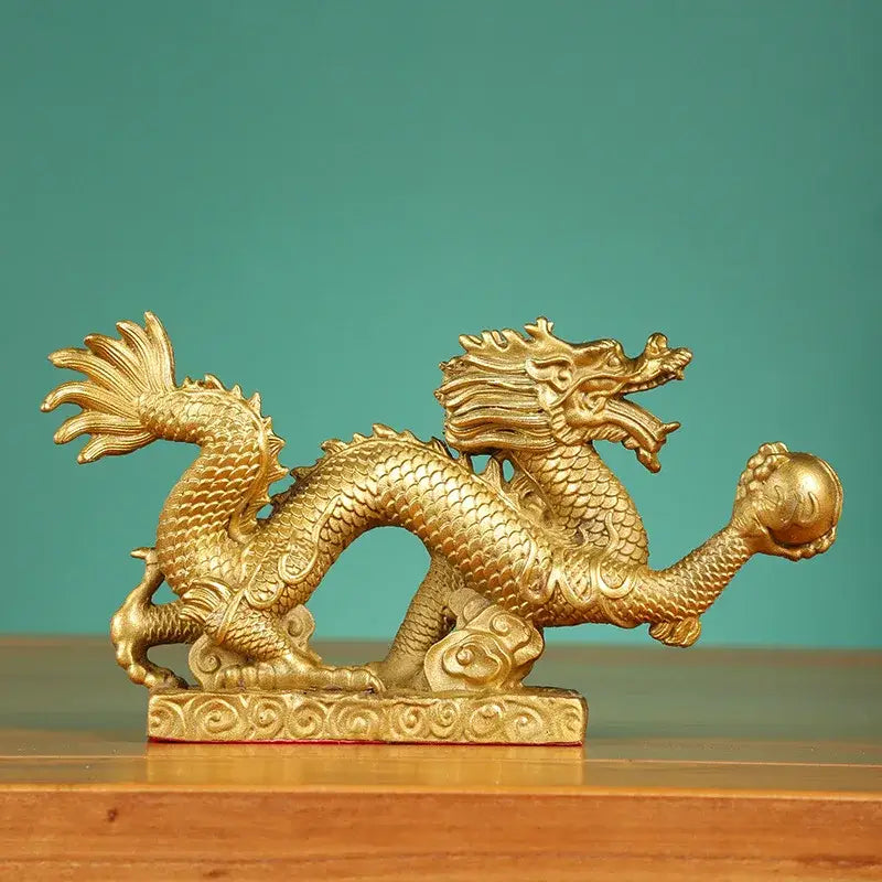 Copper Dragon Phoenix Ornaments