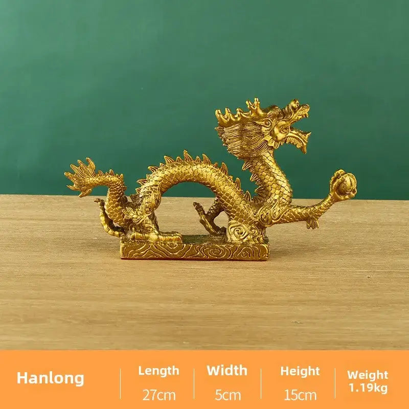 Copper Dragon Phoenix Ornaments