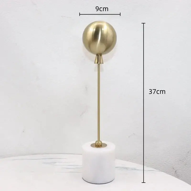 Gold Geometric Ball Sculptures