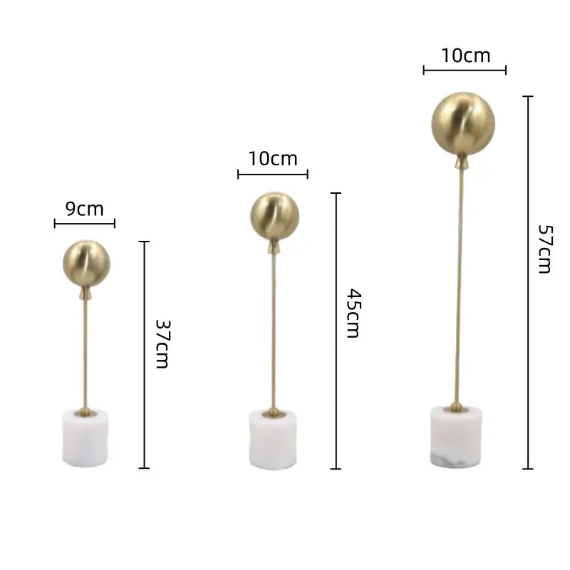 Gold Geometric Ball Sculptures