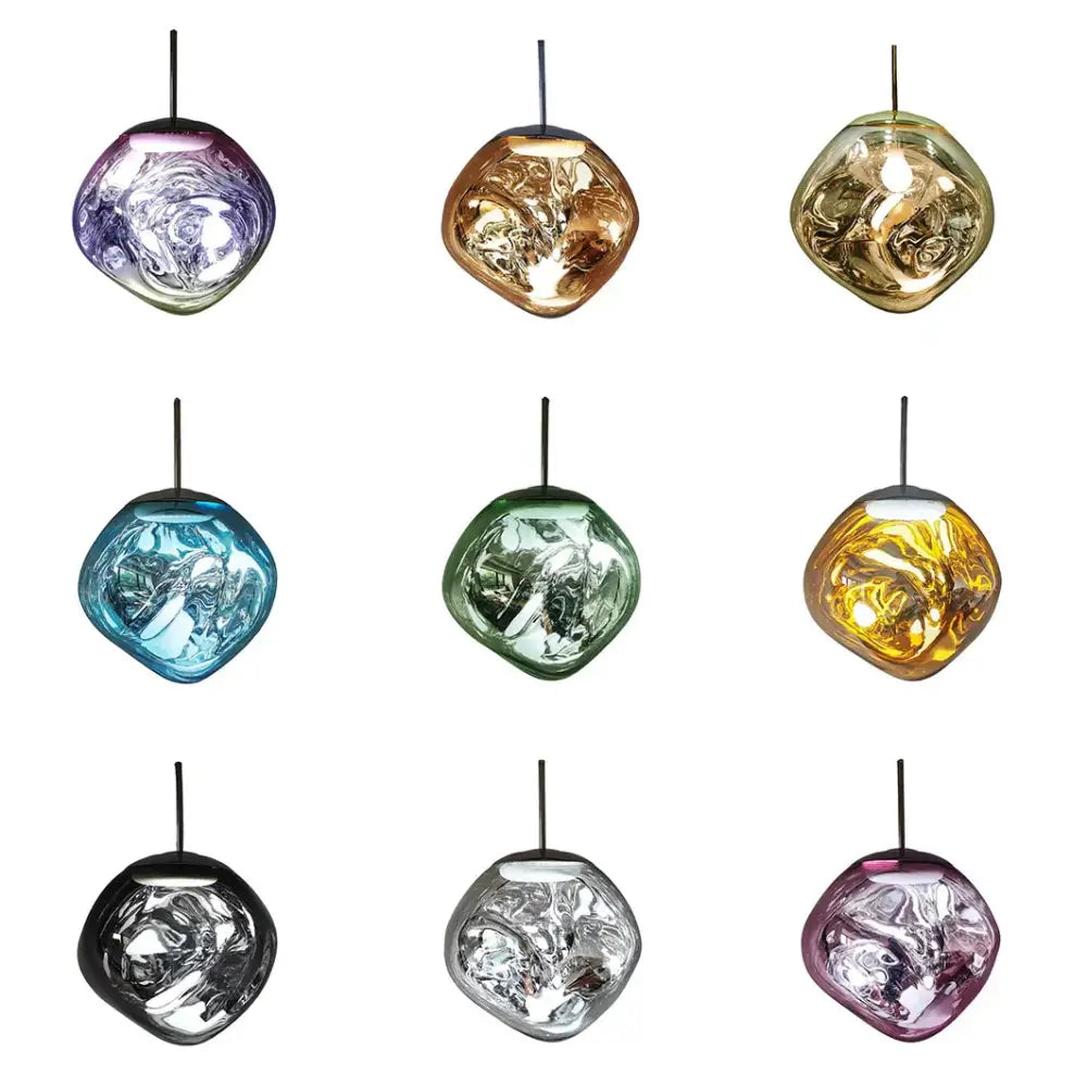 Gold Glass Lava Pendant Light