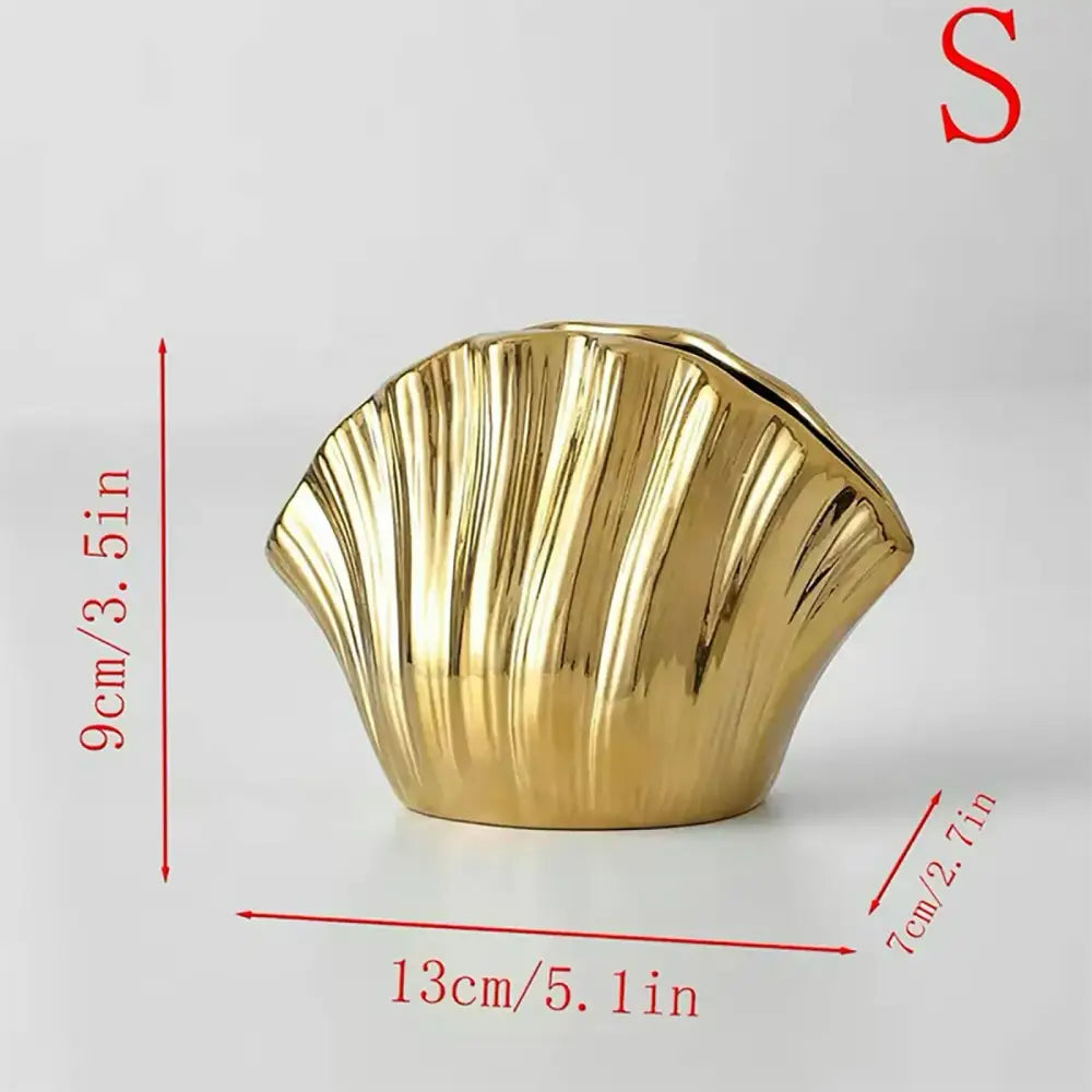 Gold Gradient Ceramic Vase
