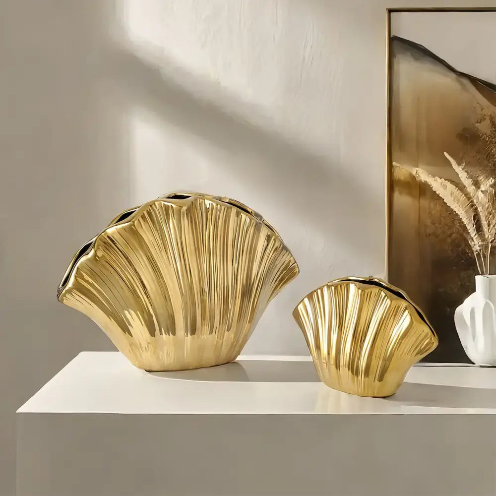 Gold Gradient Ceramic Vase