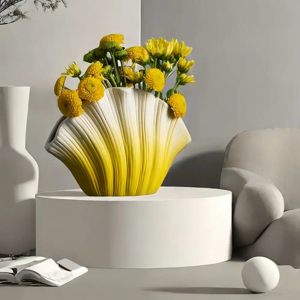 Gold Gradient Ceramic Vase