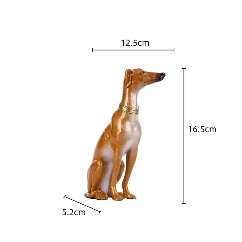 Gold Greyhound Metal Sculpture