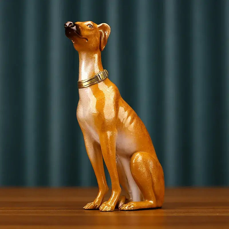 Gold Greyhound Metal Sculpture