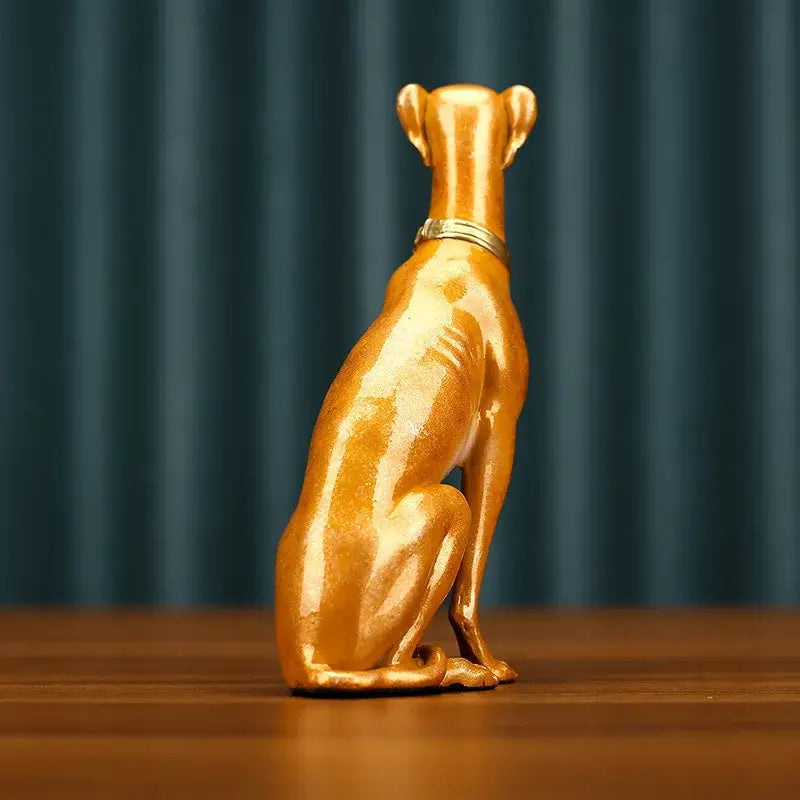 Gold Greyhound Metal Sculpture