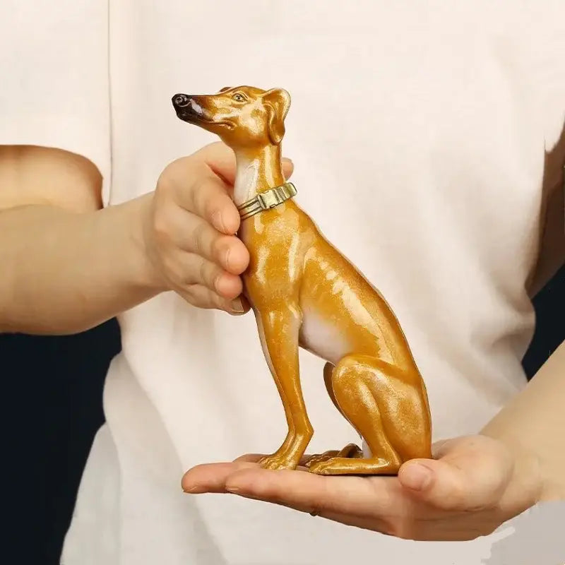 Gold Greyhound Metal Sculpture