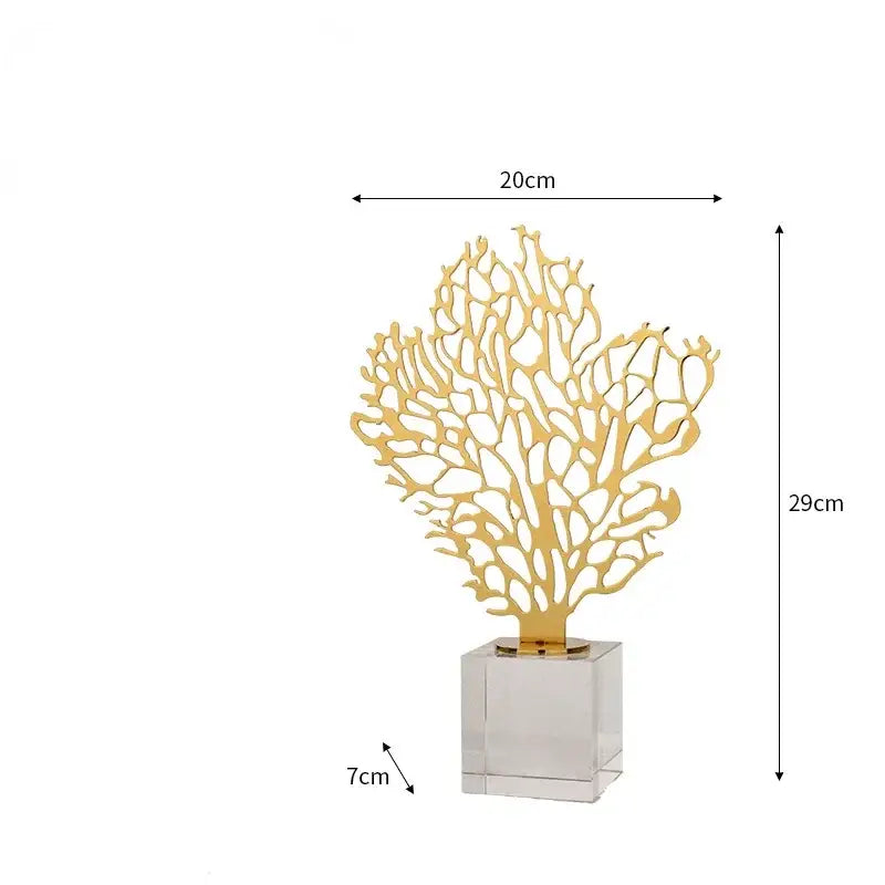 Golden Tree Coral Sculpture