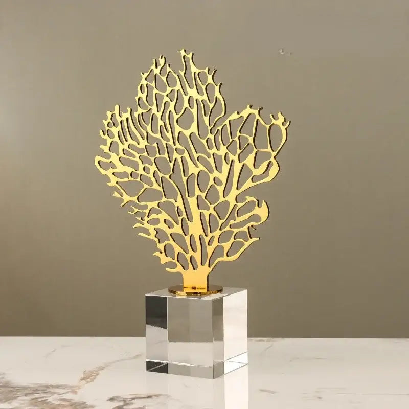 Golden Tree Coral Sculpture
