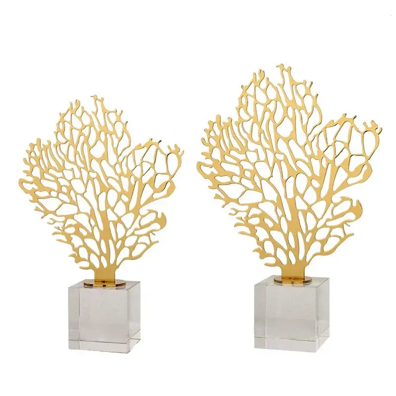 Golden Tree Coral Sculpture