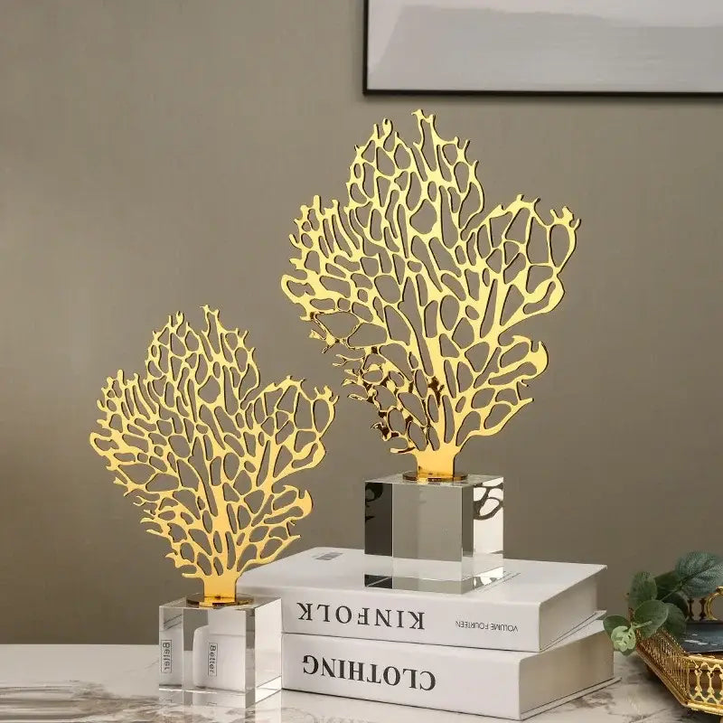 Golden Tree Coral Sculpture