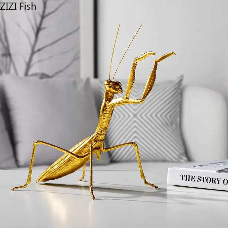 Golden Honeybee Metal Statue