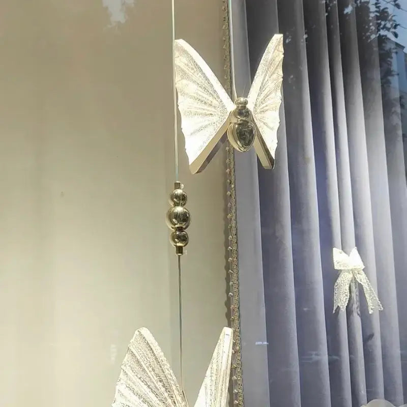 Golden Crystal Butterfly Pendant