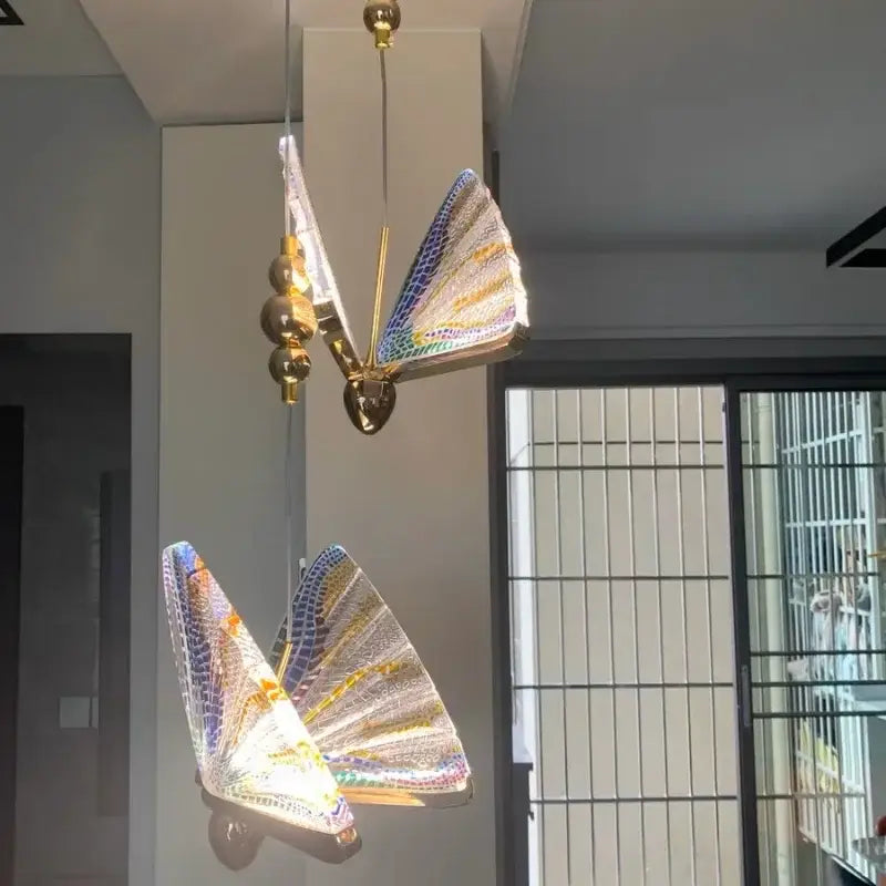 Golden Crystal Butterfly Pendant