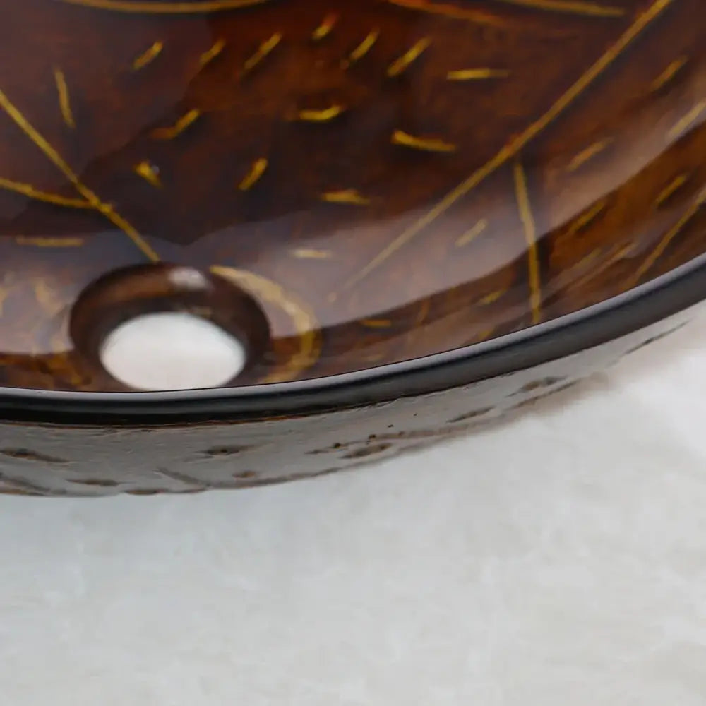 Golden Leaf Vessel Sink