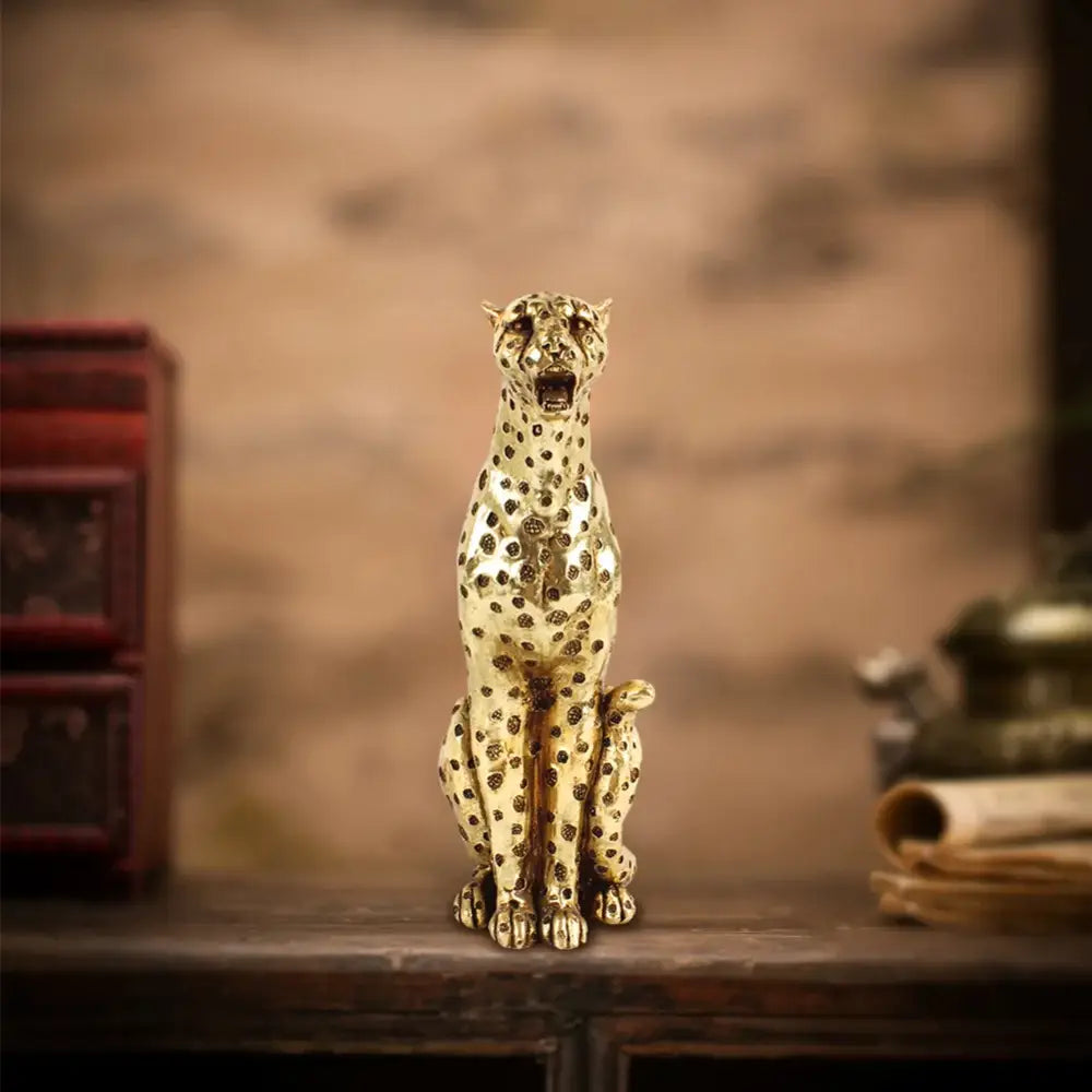 Gold Leopard Resin Sculpture