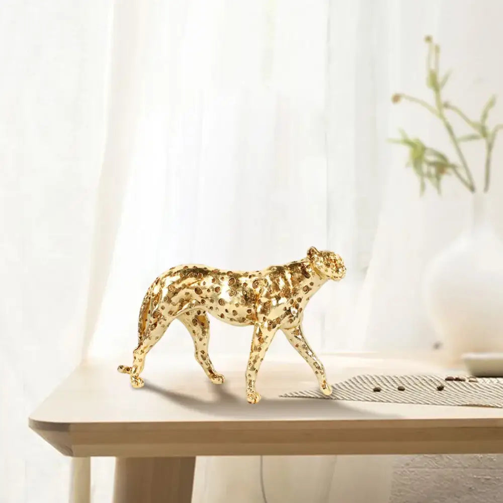 Gold Leopard Resin Sculpture